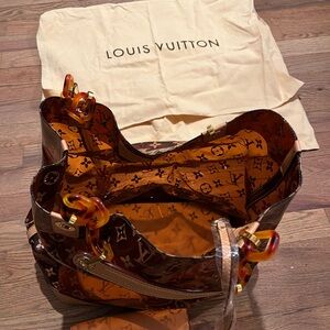Louis Vuitton Monogram Vinyl Tote with attached makeup bag